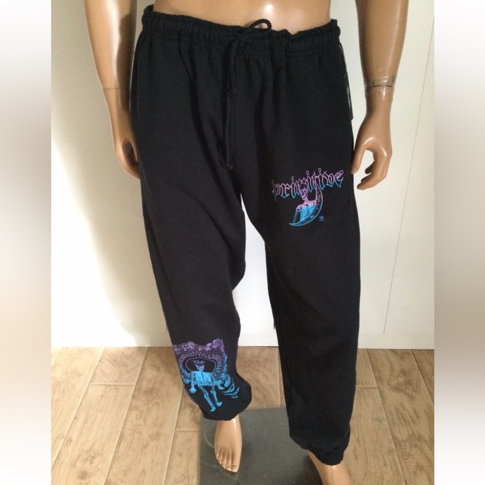 Primitive Black Joggers with Blue and Purple Graphics Size XL